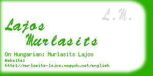 lajos murlasits business card